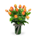 Jarrón 20 Tulipanes Naranjas