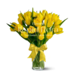 Jarrón 20 Tulipanes Amarillos