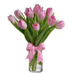 Jarrón 10 Tulipanes Rosados