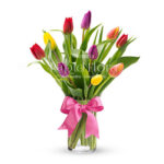 Jarrón 10 Tulipanes Mixtos